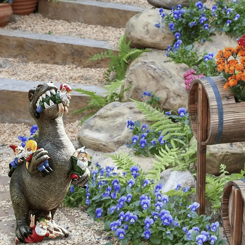 Avtoit | Dinosaur Garden Figurine – Funny & Unique Gnome Eater