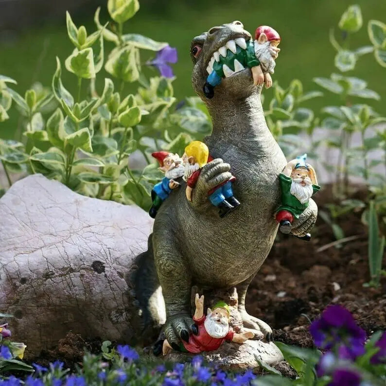 Avtoit | Dinosaur Garden Figurine – Funny & Unique Gnome Eater