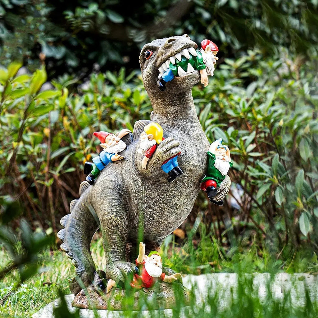 Avtoit | Dinosaur Garden Figurine – Funny & Unique Gnome Eater