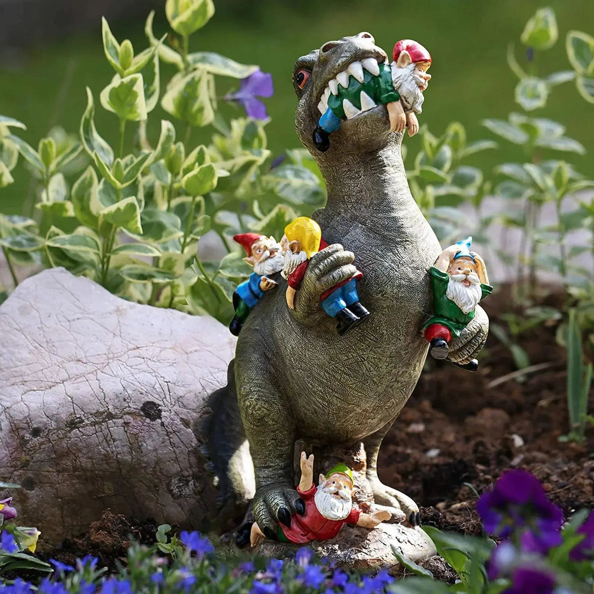 Avtoit | Dinosaur Garden Figurine – Funny & Unique Gnome Eater