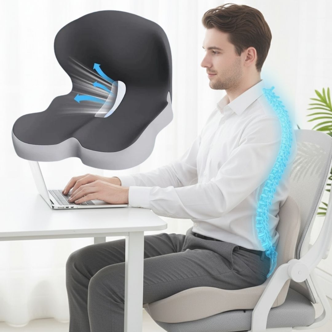 Avtoit | All-in-One Orthopedic Memory Foam Seat - Cushion Seat and Back Cushion for Pain Relief and Comfort