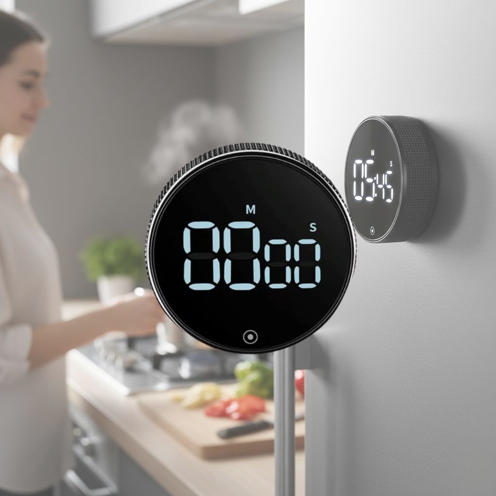 Avtoit | SmartTime Kitchen Timer | Easy One-Twist Operation, Large LED Display & Adjustable Alarm for Cooking, Studying & Classroom Use