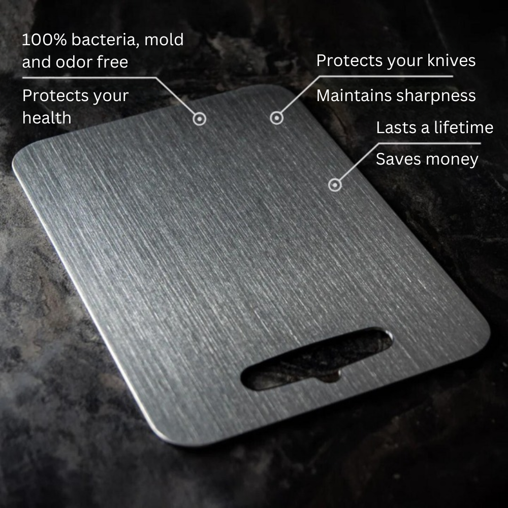 Avtoit | Medical Grade Titanium Cutting Board | Durable, Non-porous Surface for Safe Food Preparation & Kitchen Use