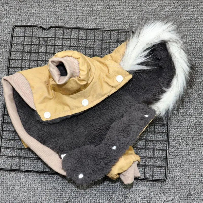 Avtoit | Dog jacket with fur trim hood - Dog and cat clothing
