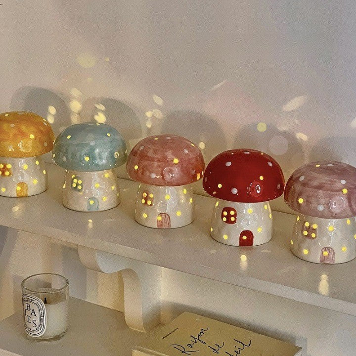 Avtoit | Dreamy Mushroom Shape Ceramic Bedside Lamp