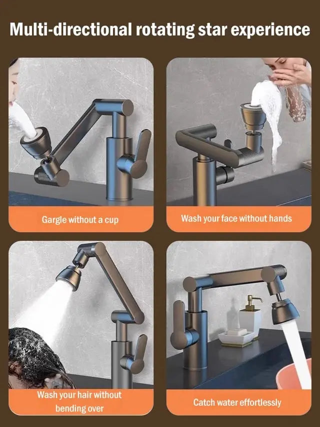 Avtoit | Redatable 1080° Faucet – Robot Arm Design & 2 Spray Types