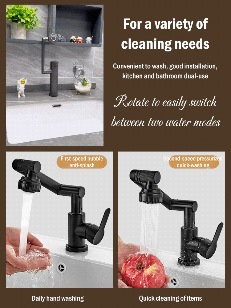 Avtoit | Redatable 1080° Faucet – Robot Arm Design & 2 Spray Types