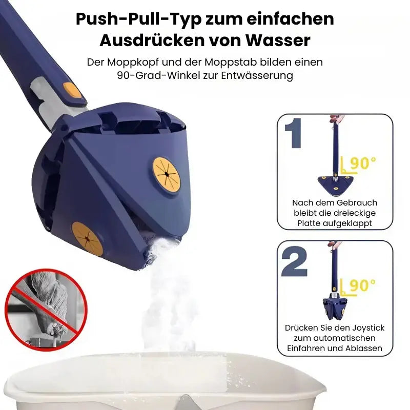 Avtoit | Triangular Mop with 360° Redation and Easy Wringing