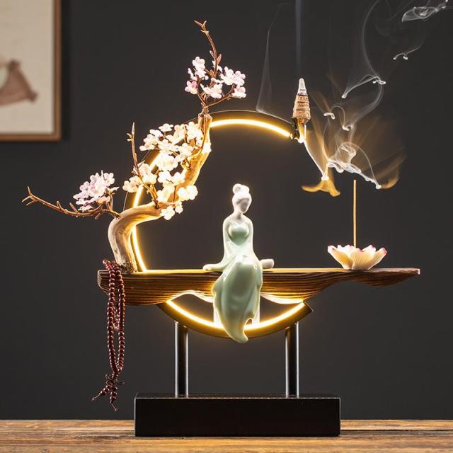 Avtoit | Handmade Fairy Lady Waterfall Backflow Incense Burner