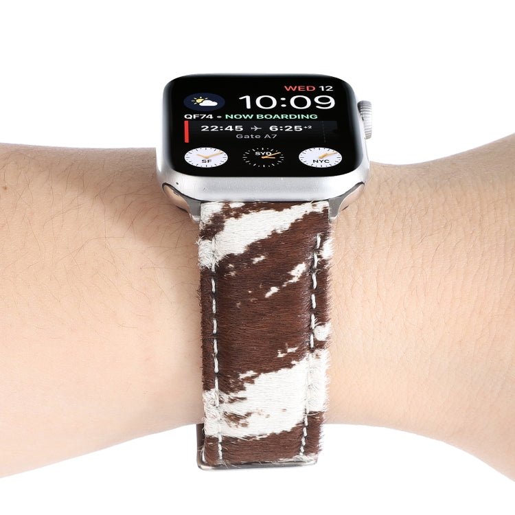 Avtoit | Frerndorf | Horsehair Fluffy Leopard Pattern Leather Watch Band for Apple Watch Series 9&8&7 41mm / SE 3&SE 2&6&SE&5&4 40mm / 3&2&1 38mm(1)