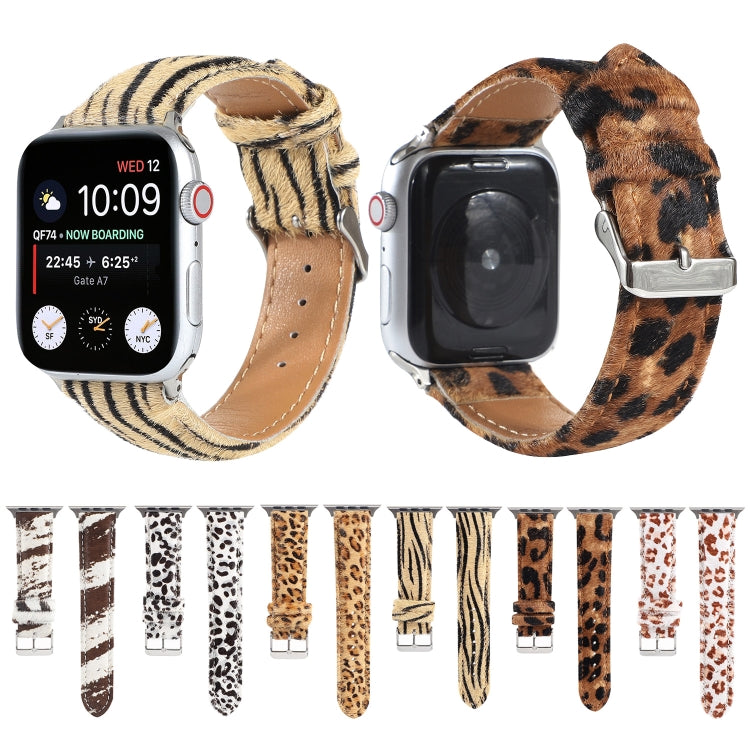 Avtoit | Frerndorf | Horsehair Fluffy Leopard Pattern Leather Watch Band for Apple Watch Series 9&8&7 41mm / SE 3&SE 2&6&SE&5&4 40mm / 3&2&1 38mm(1)