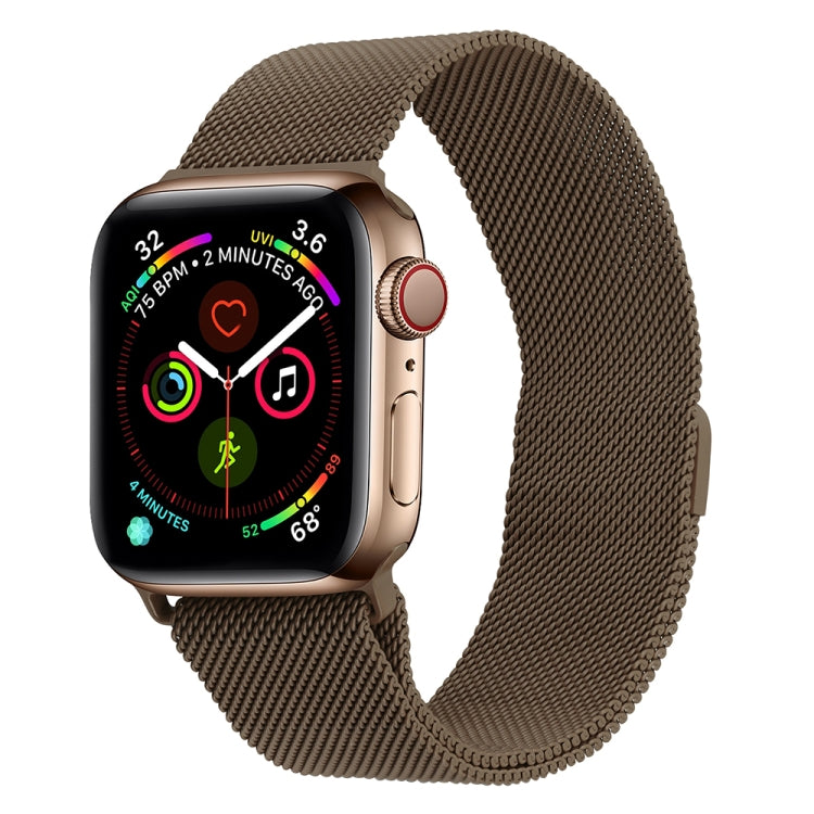 Avtoit | Frerndorf | Milanese stainless steel watch strap for Apple Watch Series 9&8&7 41mm / SE 3&SE 2&6&SE&5&4 40mm / 3&2&1 38mm (Brown)