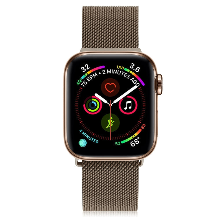 Avtoit | Frerndorf | Milanese stainless steel watch strap for Apple Watch Series 9&8&7 41mm / SE 3&SE 2&6&SE&5&4 40mm / 3&2&1 38mm (Brown)