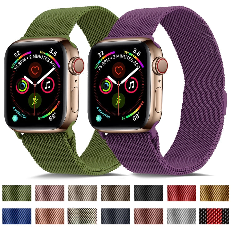 Avtoit | Frerndorf | Milanese stainless steel watch strap for Apple Watch Series 9&8&7 41mm / SE 3&SE 2&6&SE&5&4 40mm / 3&2&1 38mm (Brown)