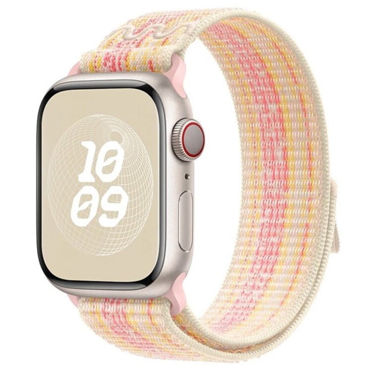 Avtoit | For Apple Watch Series 5 40mm Loop Nylon Watch Strap (Starlight Yellow Pink)
