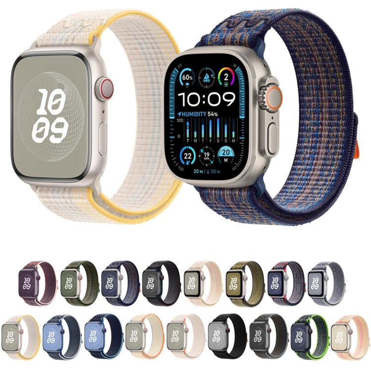 Avtoit | For Apple Watch Series 5 40mm Loop Nylon Watch Strap (Starlight Yellow Pink)