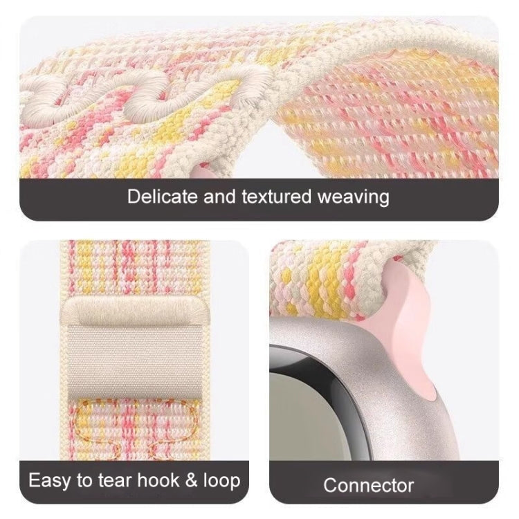 Avtoit | For Apple Watch Series 5 40mm Loop Nylon Watch Strap (Starlight Yellow Pink)
