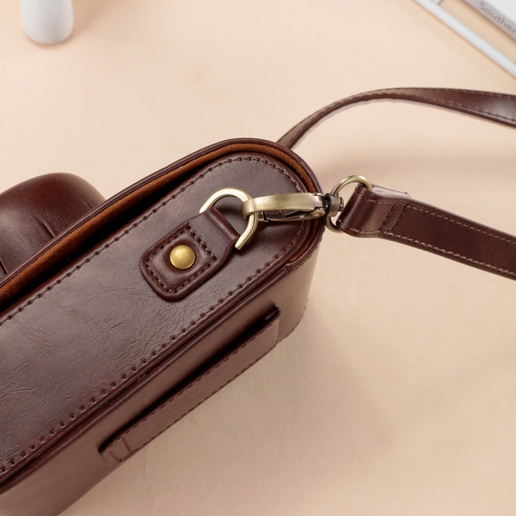 Avtoit | For FUJIFILM X100VI Full Body Leather Camera Case Bag with Strap (Coffee)