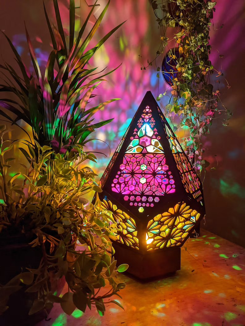Avtoit | Glass-in-Block Style LED Table Lamp - LumiAura