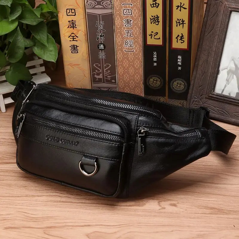 Avtoit | Genuine Leather Fanny Pack | Large Capacity, Robust Design & Versatile for Travel and Outdoor Activities