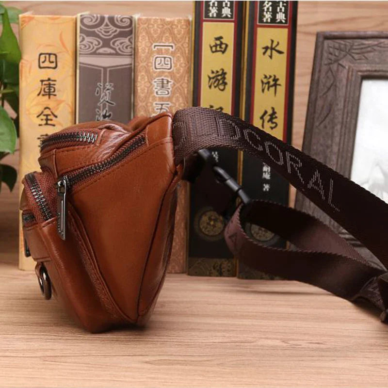 Avtoit | Genuine Leather Fanny Pack | Large Capacity, Robust Design & Versatile for Travel and Outdoor Activities