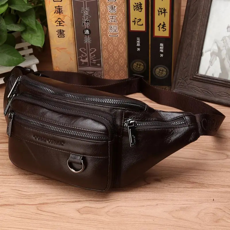 Avtoit | Genuine Leather Fanny Pack | Large Capacity, Robust Design & Versatile for Travel and Outdoor Activities