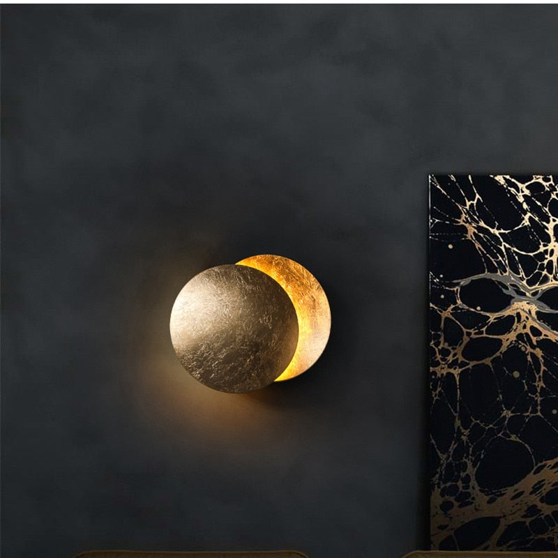 Avtoit | Eclipse lamp | Wall light with rotatable golden discs