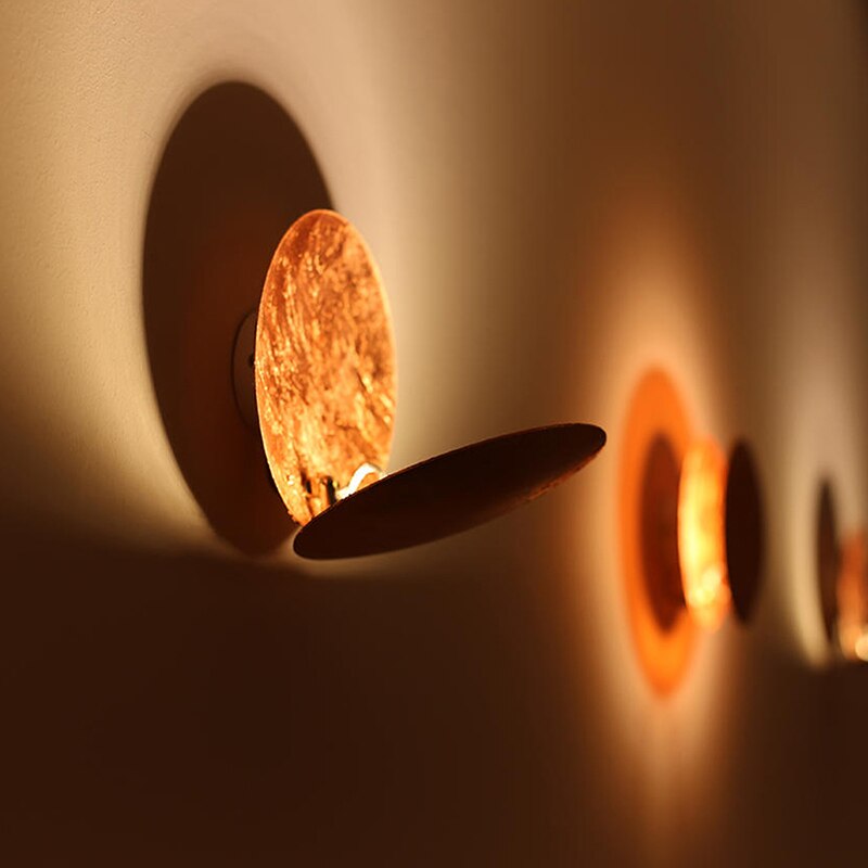 Avtoit | Eclipse lamp | Wall light with rotatable golden discs