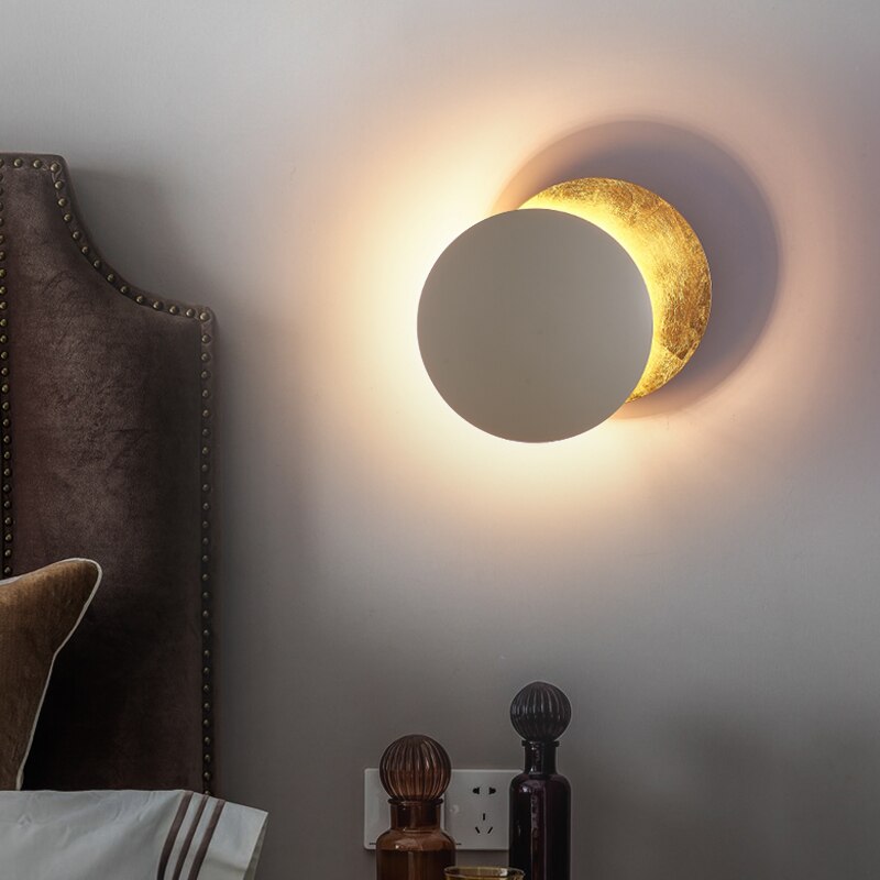 Avtoit | Eclipse lamp | Wall light with rotatable golden discs