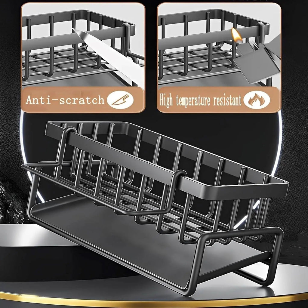 Avtoit | Stainless Steel Sink Organizer – With Towel Holder & Drain for Clean Order