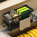 Avtoit | Stainless Steel Sink Organizer – With Towel Holder & Drain for Clean Order