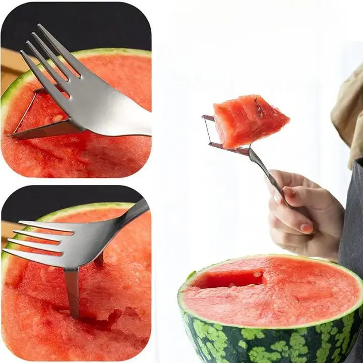 Avtoit | Stainless Steel Watermelon Cube Cutter & Serving Fork