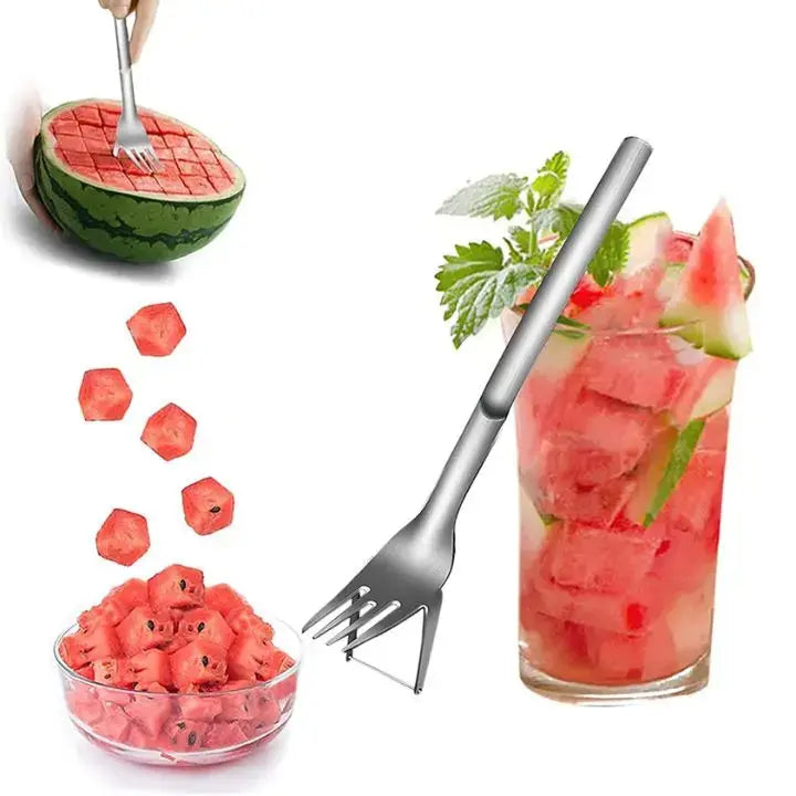 Avtoit | Stainless Steel Watermelon Cube Cutter & Serving Fork