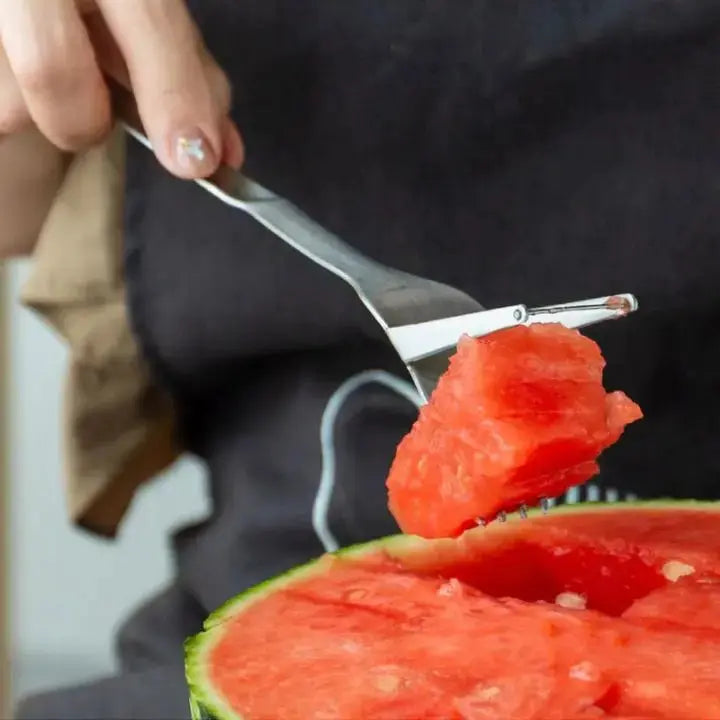 Avtoit | Stainless Steel Watermelon Cube Cutter & Serving Fork