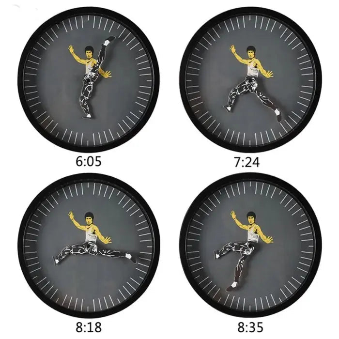 Avtoit | Unique Kung Fu Wall Clock – Quiet and stylish