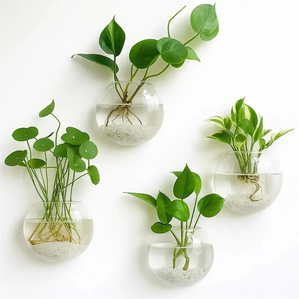 Avtoit | Elegant Glass Wall Vases – For Cuttings & Decor