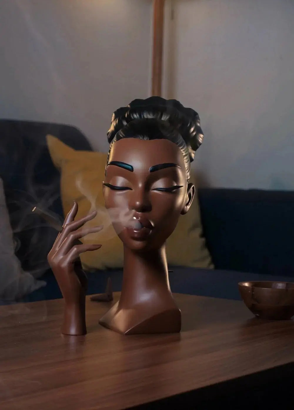 Avtoit | Elegant Incense Holder in the Form of a Black Woman's Head