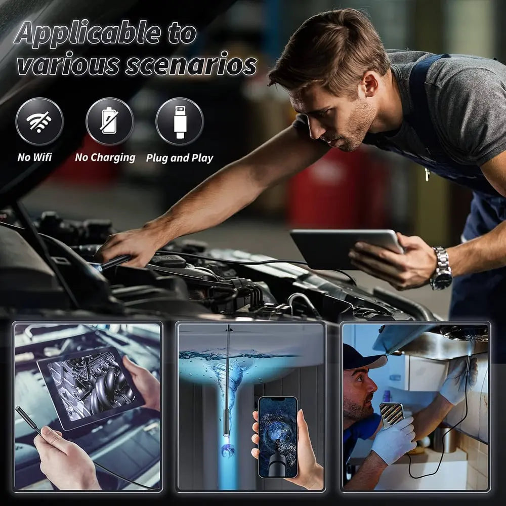 Avtoit | Endoscope Camera Waterproof — HD Inspection Camera with 5m Cable