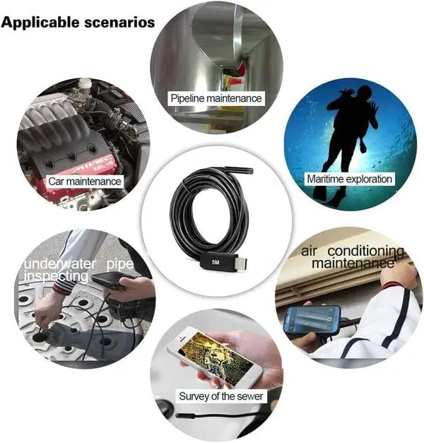 Avtoit | Endoscope Camera Waterproof — HD Inspection Camera with 5m Cable