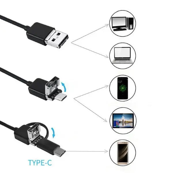 Avtoit | Endoscope Camera Waterproof — HD Inspection Camera with 5m Cable