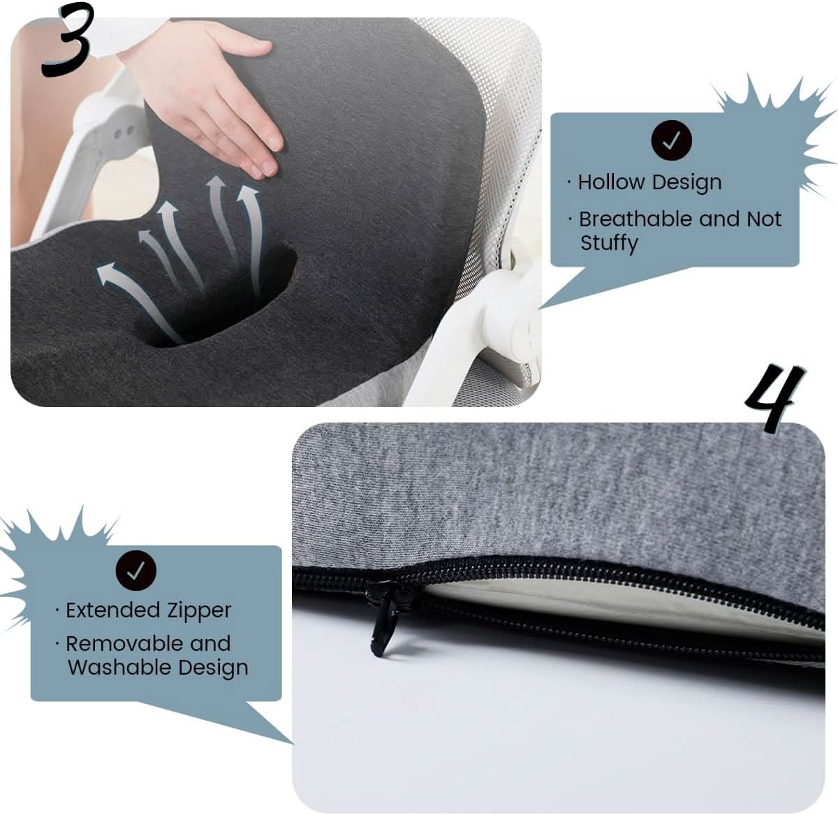Avtoit | Ergonomic Seat Cushion with Lumbar Support