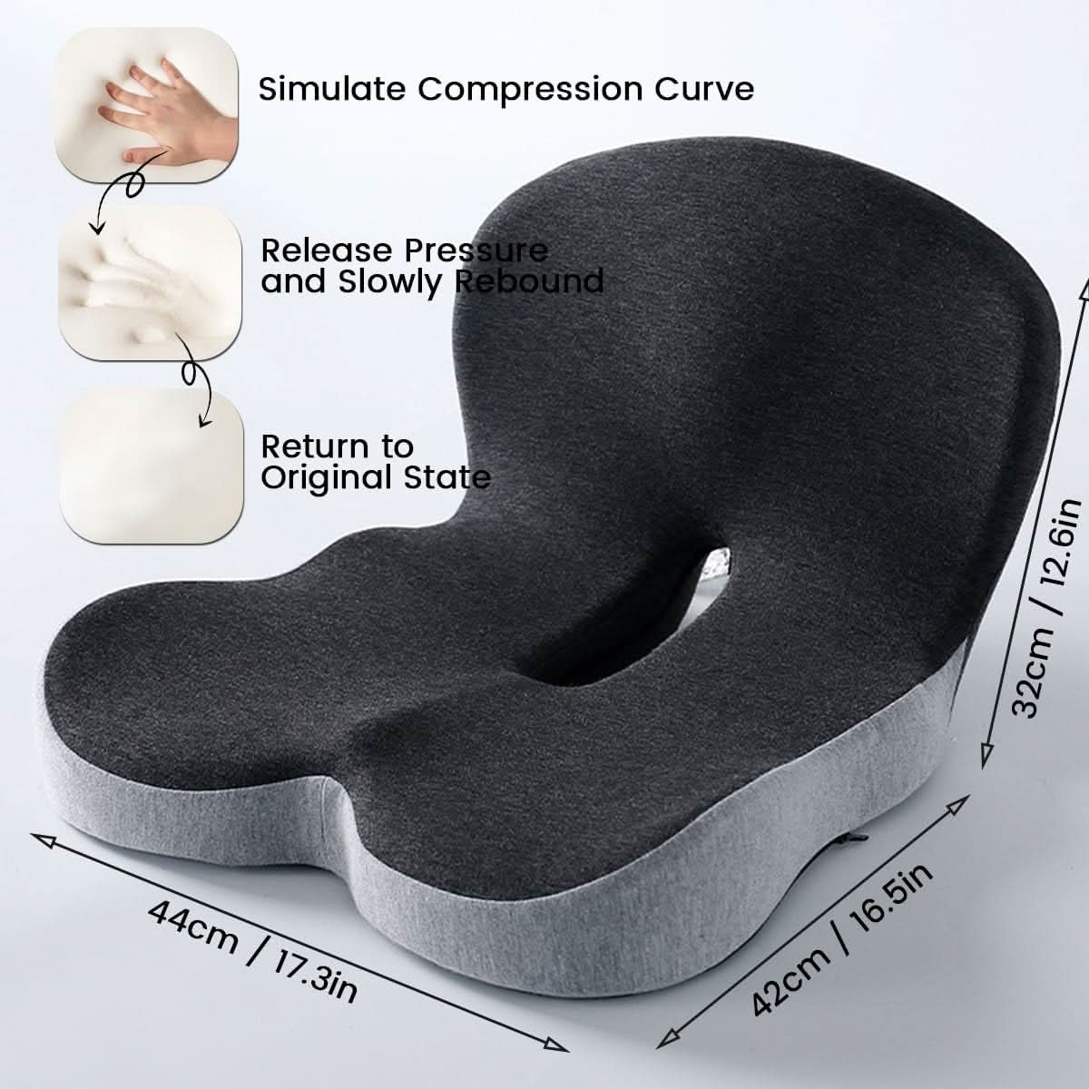 Avtoit | Ergonomic Seat Cushion with Lumbar Support