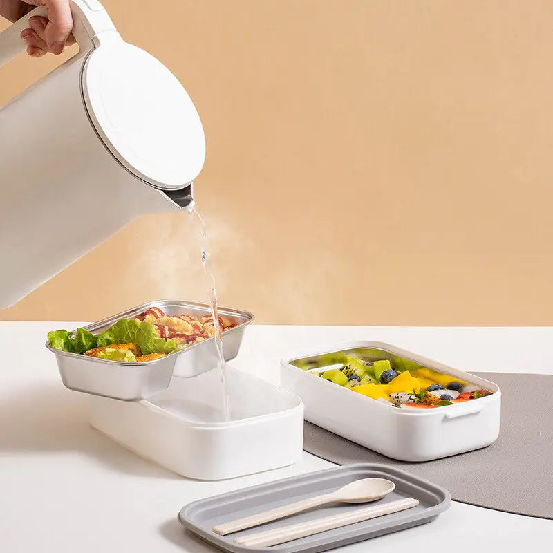 Avtoit | 2-layer stainless steel Bento lunch box with locking lid