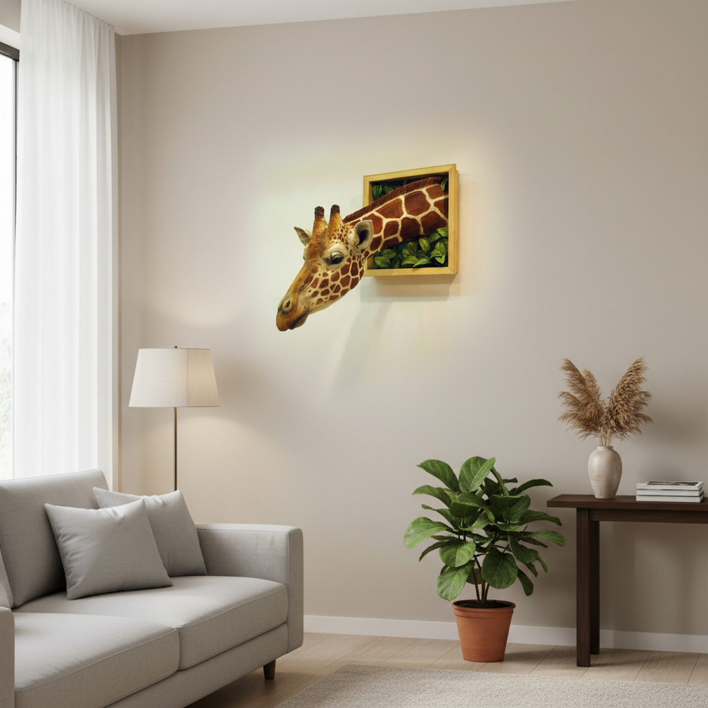 Avtoit | Giraffe head - Wall decoration - 3D sculpture - Lifesize decoration