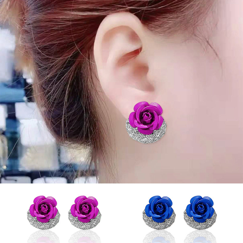 Avtoit | Blue Rose Stud Earrings