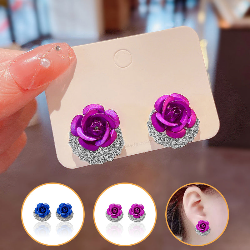 Avtoit | Blue Rose Stud Earrings