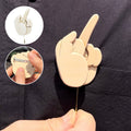 Avtoit | Funny Wooden Finger Brooch