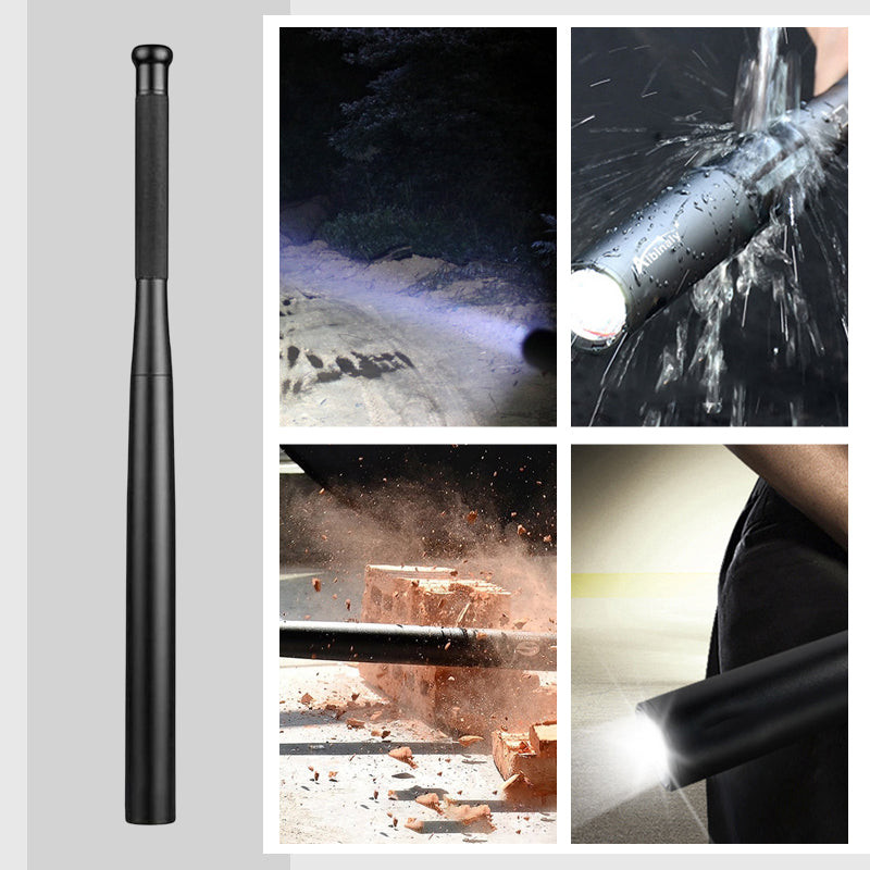 Avtoit | Baseball Bat Shaped LED Flashlight | Aluminum Alloy, 3 Lighting Modes | Emergency & Utility Use