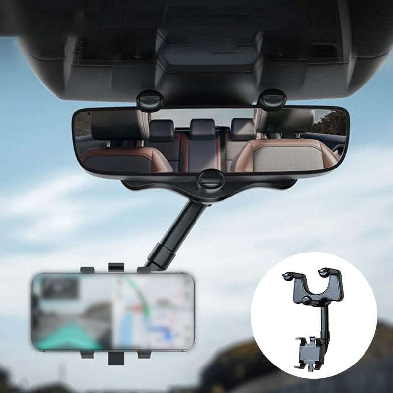 Avtoit | Multifunctional 360 Rotatable Car Rearview Mirror Phone Holder