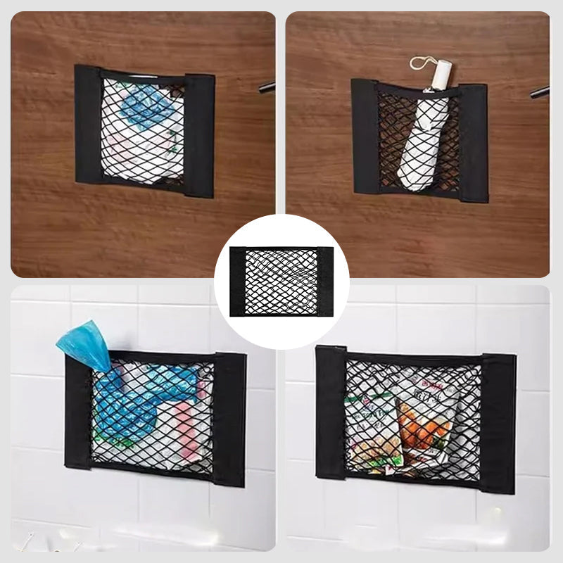 Avtoit | Plastic Bags Storage Net Bag (With Adhesive Tape)